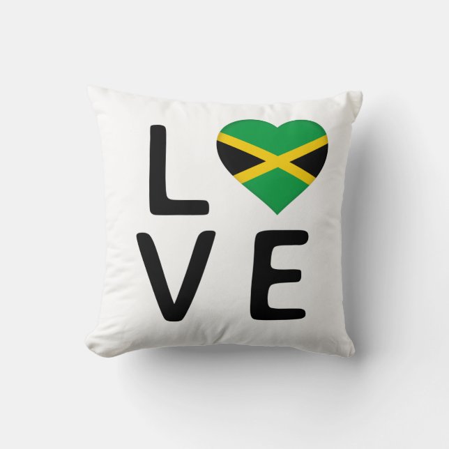 Kärlek - Jamaica Flagga Kudde (Framsida)