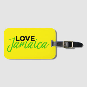 Kärlek Jamaica Jamaican Flagga Färg Bagagebricka