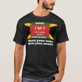 KÄRLEK JAMAICAN STIL . Grundläggande Mörk T-Shirt