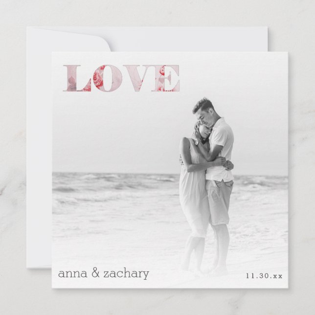 *~* KÄRLEK Japansk Silke + OSA - QR AR27 Bröllop Inbjudningar (Framsida)