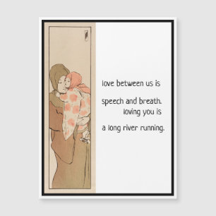 Kärlek, japanskt Mor Child Haiku Magnetic Card