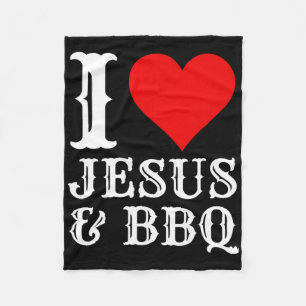 Kärlek Jesus Bbq Proud Christian Food Grill Kött S Fleecefilt