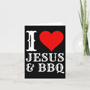Kärlek Jesus Bbq Proud Christian Food Grill Kött S Kort