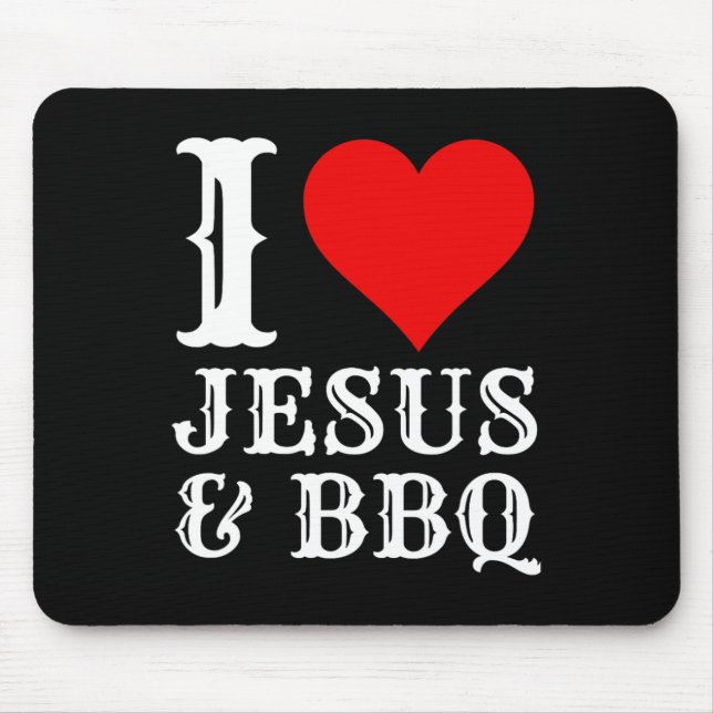 Kärlek Jesus Bbq Proud Christian Food Grill Kött S Musmatta (Framsidan)