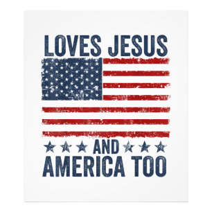 Kärlek Jesus och Amerika för gud Kristi 4:e av J Fototryck