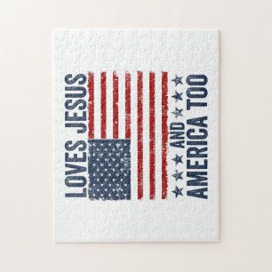 Kärlek Jesus och Amerika för gud Kristi 4:e av J Pussel