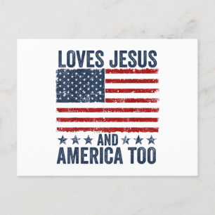 Kärlek Jesus och Amerika för gud Kristi 4:e av J Vykort