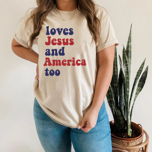 Kärlek Jesus och Amerika också T Shirt