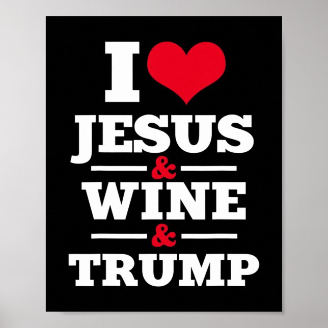 Kärlek Jesus Vin Trump Religiösa Christian Faith M Poster (Framsidan)