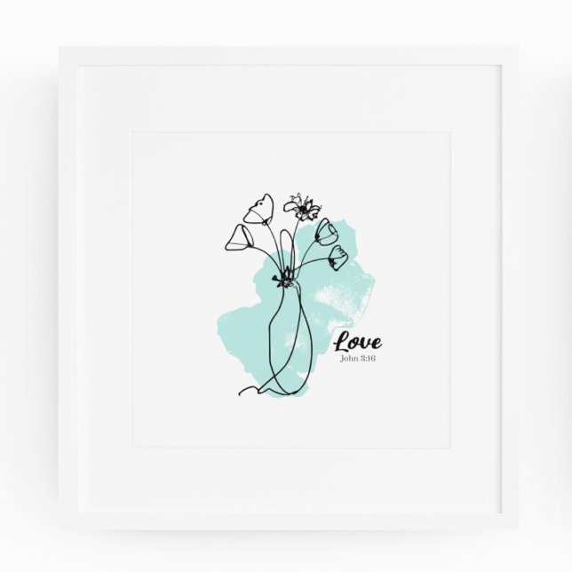 Kärlek - John 3:16-utskrift, Poster Papper (projek (Skapare uppladdad)