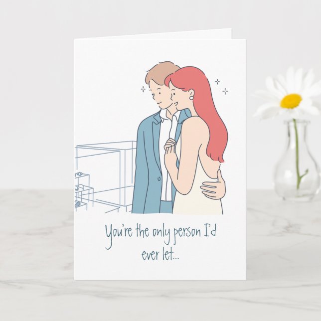 Kärlek Joke Modern Cute lite lustig Valentines day Kort (Liten växt)