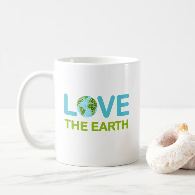 Kärlek, jorddagen kaffemugg (Med munk)