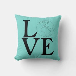 Kärlek jorden! Grönt Kudde