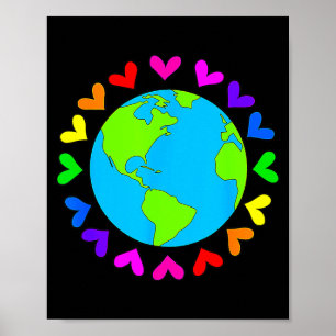 Kärlek Jordens Dag 2022 Miljöaktivist Planet Jorde Poster