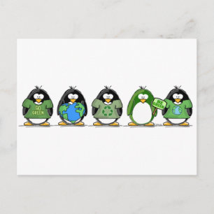 Kärlek, jordpenguiner vykort
