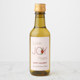 Kärlek Joy fredsälspoinsettia Vinetikett