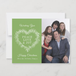 Kärlek joy grönt mistletoage hjärtfoto jul