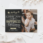 KÄRLEK JOY HAPPINESS CHALKBOARD CHRISTMAS PHOTO-KO JULKORT<br><div class="desc">CHALKBOARD CHRISTMAS PHOTO-KORT FÖR kärlek,  JOY & HAPPINESS</div>