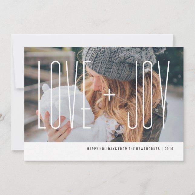 Kärlek+Joy Helgdag Card - Snö Julkort (Framsida)
