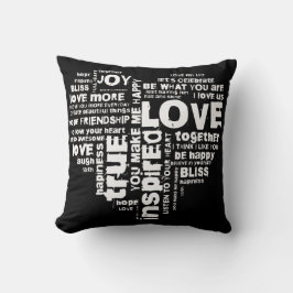 Kärlek Joy Inspiration Ord Valentine-dagen Kudde