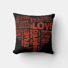 Kärlek Joy Inspiration Ord Valentine-dagen Kudde