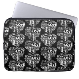 Kärlek Joy Inspiration Ord Valentine-dagen Laptop Fodral