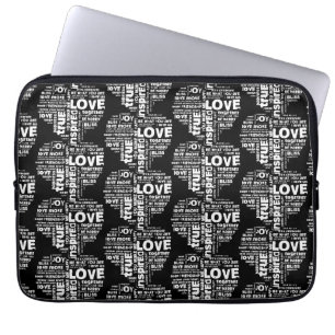 Kärlek Joy Inspiration Ord Valentine-dagen Laptop Fodral