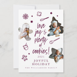 Kärlek Joy jul Cookies Family Baking Foton Julkort