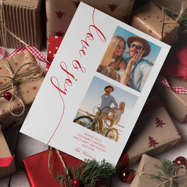 Kärlek & Joy-julskript Photo Bild Julkort (Skapare uppladdad)