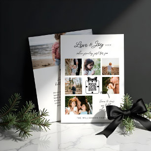 Kärlek & Joy Modern Minimal QR-kodvideomeddelande Julkort