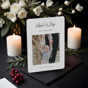 Kärlek & Joy Modern Minimal QR-kodvideomeddelande Julkort