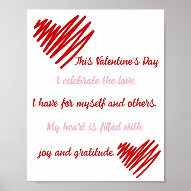 Kärlek Joy och tacksamhet Poster (Framsidan)