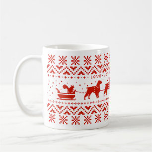 Kärlek Joy Peace Brittanys julafton Hundar Kaffemugg