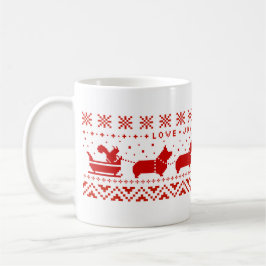 Kärlek Joy Peace Corgis Festive jul Helgdag Kaffemugg