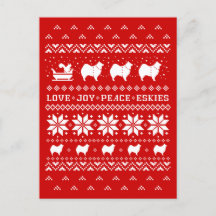 Kärlek Joy Peace Eskies Cute Hundar jul