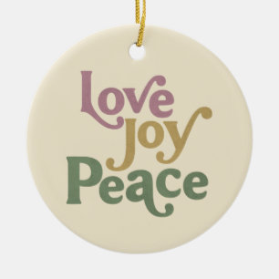 Kärlek Joy Peace Julgransprydnad Keramik