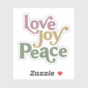 Kärlek Joy Peace Klistermärken