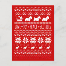 Kärlek Joy Peace Scotties Festive jul