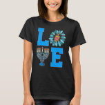 Kärlek judisk Daisy Hanukkah Chanukah Women Girls  T Shirt<br><div class="desc">Kärlek judisk Daisy Hanukkah Chanukah Women Girls Pajamas.</div>