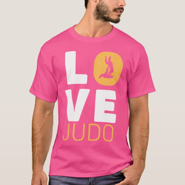 Kärlek Judo Japansk Martial Art Judo T Shirt (Framsida)
