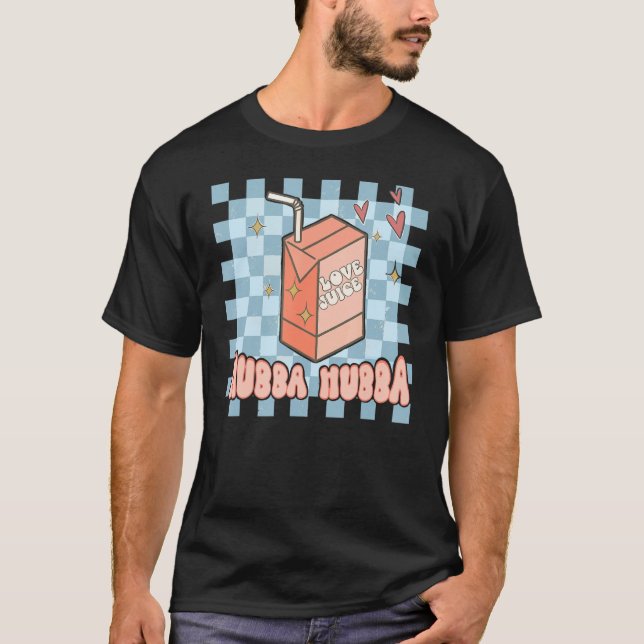 Kärlek Juice Retro Groovy Valentindagen kontroller T Shirt (Framsida)