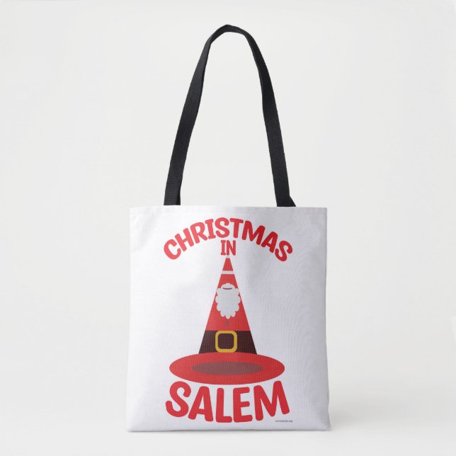 Kärlek jul i Salem New England Witchy Santa Tygkasse (Framsida)