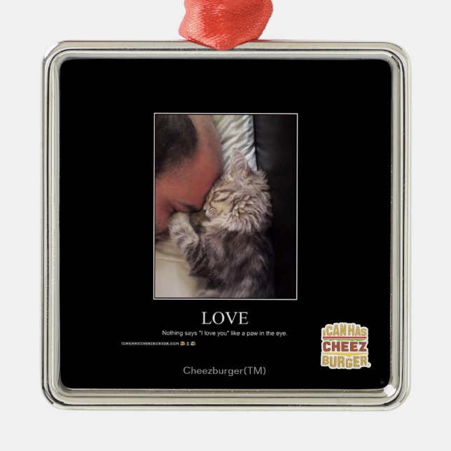 Kärlek Julgransprydnad Metall (Framsidan)