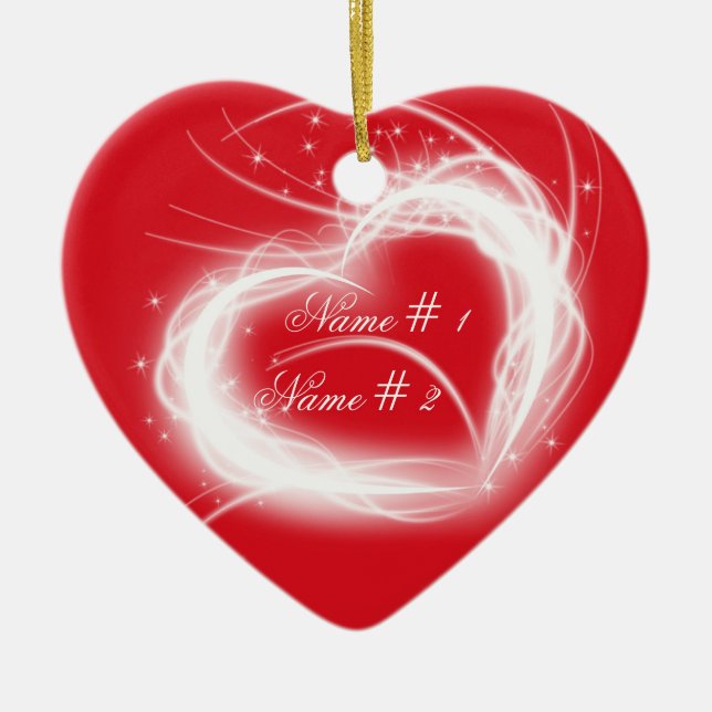 Kärlek julprydnad julgransprydnad keramik (Framsidan)