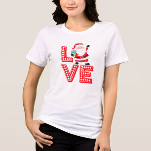 Kärlek-jultomten i konstgjord design t shirt