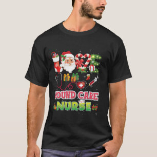 Kärlek Julvården vid årshund vid Santa Candy cane T Shirt
