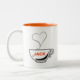 Kärlek kaffe Personlig tvåtons kaffemugg