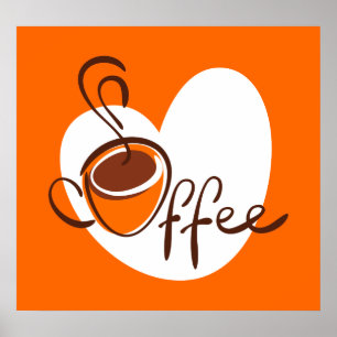 Kärlek-kaffe Poster