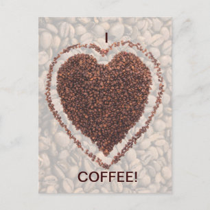 Kärlek-kaffe Vykort