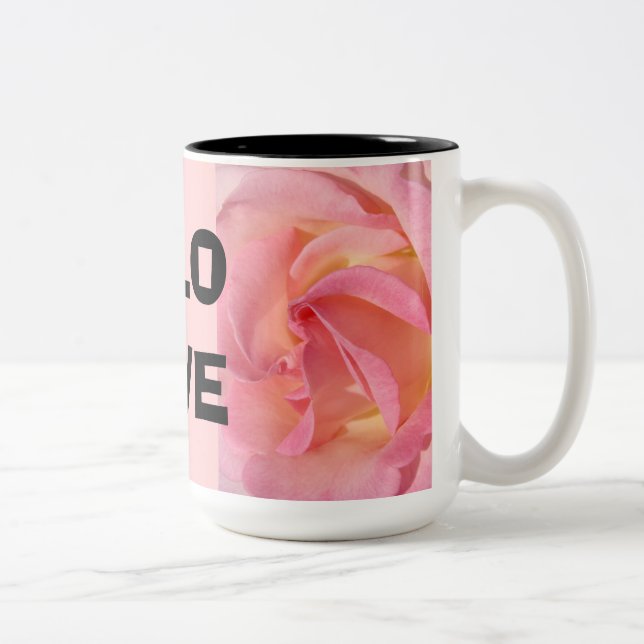KÄRLEK kaffemuggar Rosa Ros Valentine (Höger)